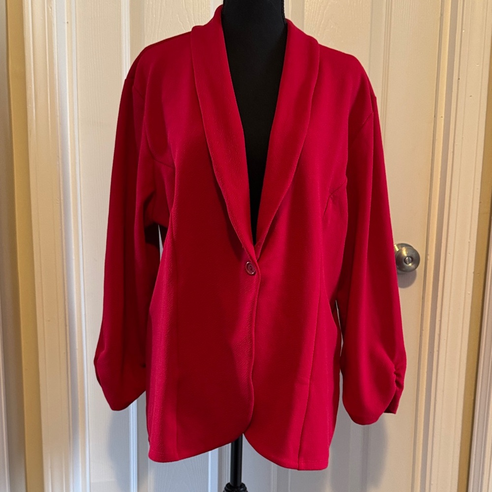 Chic Red Women's Blazer